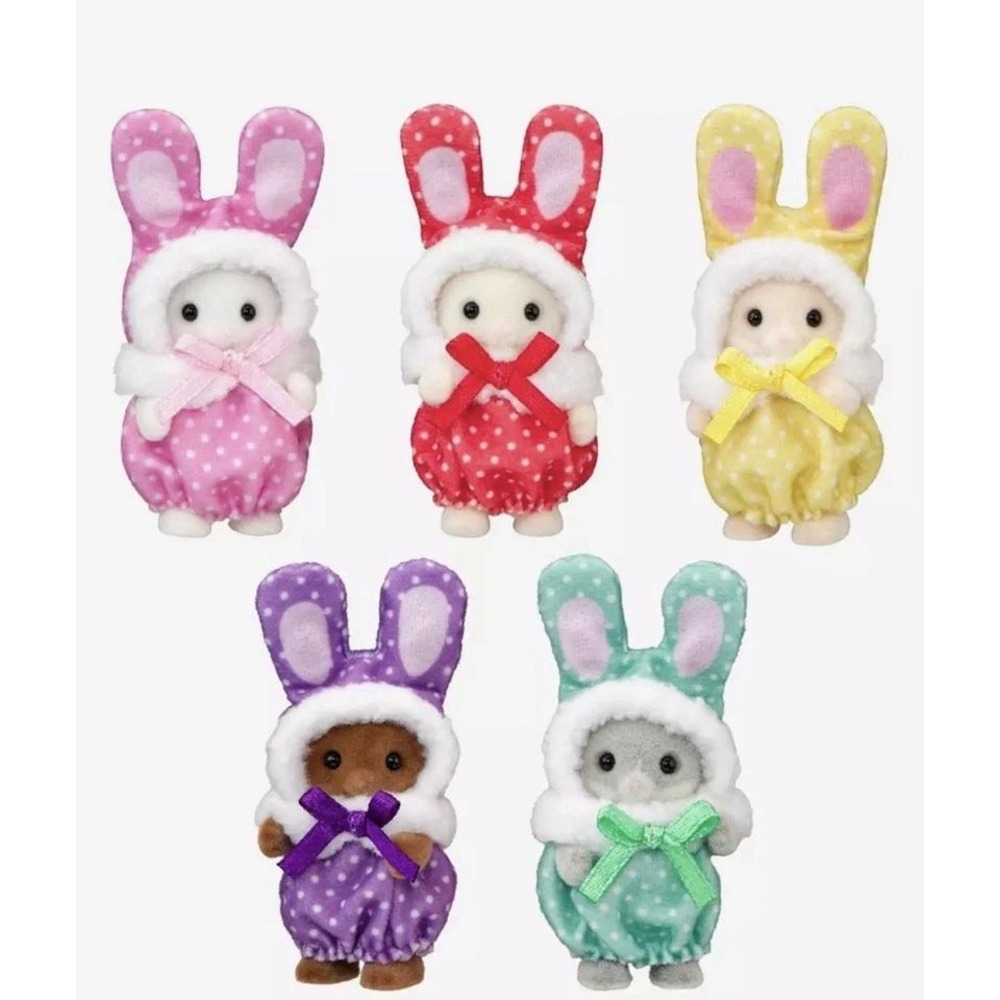 Calico Critters Collectibles Colorful Bunny Costume 2 Blind Box Bags, NEW